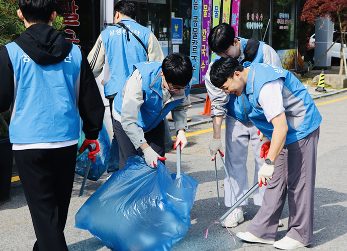 광주글로벌모터스 상생봉사단 활동 사진